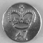 47th officers coat Long-Shank Officers  Pewter Button. Hand made in the USA