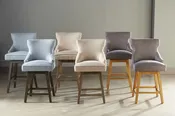Dark Grey Swivel Counter Stool