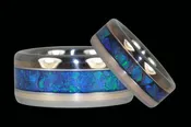 Australian Opal and Gold Hawaii Titanium Ring® Bands