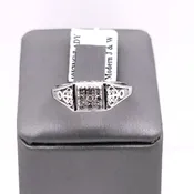 10k White Gold 0.25 Diamond Cluster Engagement Ring, 2.9g, Size 7.75, S105646