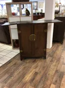 Baker Wood Asian Flip Top Rolling Bar