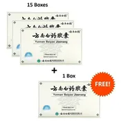 15 Boxes Yunnan Baiyao Capsules (16 Capsules) + 1 Box Free