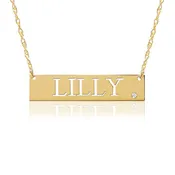 Jane Gold Nameplate Necklace