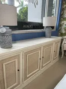 4 DOOR CONSOLE WITH WEAVE INSERT PANELS