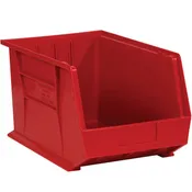 10 3/4 x 8 1/4 x 7 Red Plastic Bin Boxes  6/Case