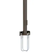 10' Tall x 3.0" OD x 11ga Thick, Round Straight Steel, Anchor Base Light Pole
