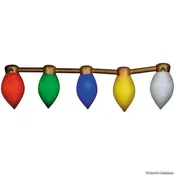 13 Ft. 5 3/4" Airblown® Inflatable Hanging Multicolor Christmas Lightbulb String