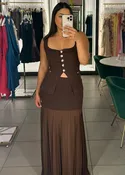 Brielle Pleated Skirt Set- More Colors