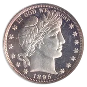1895 50C Barber Half Dollar NGC PR66 Cameo CAC