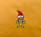 Tiny Tiki Santa Stickers - group of 30 —  Beachdude Inc.
