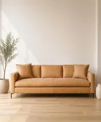 1731 Series Leather Stationary Sofa by Mayo Furniture — Carroll's Furniture