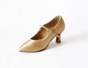 CLEARANCE Stephanie Dance Shoes, 5007-55, Tan Satin, 2” Heel