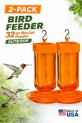 2 Pack First Nature 3088 Hummingbird Feeder 32 oz Nectar Bird Feeder