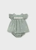 Mayoral Baby Girl Linen Dress with Bloomers 1802