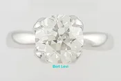 Antique Old European Cut Diamond Solitaire Engagement Ring 1.58 ct Platinum