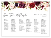 Seating Chart - Floral 30