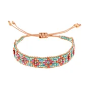 Aqua Multicolored Woven Bracelet