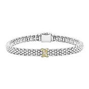Single Station X Two-Tone Diamond Bracelet