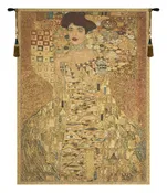 Adele By Klimt European Tapestry 38 in. x 25 in. Gustav Klimt Woman Portrait Art Nouveau Jacquard Woven Wall Hanging