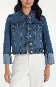 Bracelet Length High Cuff Trucker Jacket (Liverpool)