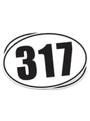 317 Oval Sticker