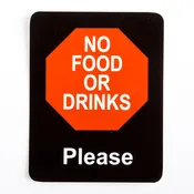 “No Food or Drink, Please” Sign