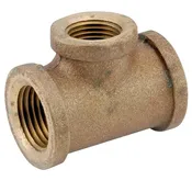 Brass Pipe- Fittings- 3/4"- Tee- Reducing- 3/4" x 3/4" x 1/2"