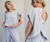 Mineral Washed Open Back Top