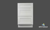 3DB12 Shaker 3-Drawer Base Cabinet 12"Wx34-1/2"Hx24"D
