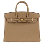 Hermès 25cm Birkin Beige Marfa Togo Leather Gold Hardware