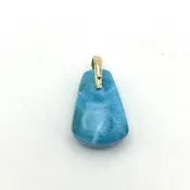 Pendant Larimar  Drop  18k #82178-1 — Everett Designs