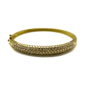 Vintage Diamond Bangle in 14kt Yellow Gold