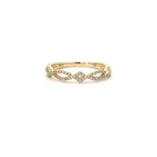 14 Karat Yellow Gold interlocking stack ring.