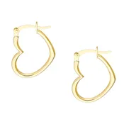 Heart Hoops in 14K Yellow Gold