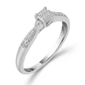 10K White Gold .16ct Diamond Forever Day Promise Ring