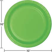 10" Buffet Plates Fresh Lime (24 counts)