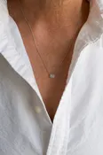 0.30ct Oval Diamond Necklace in White Gold — Lewis Jewelers