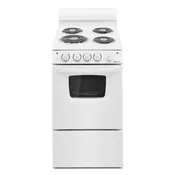 AMANA  20-inch Electric Range Oven with Versatile Cooktop - White (AEP222VAW)