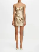 Acler Hillsome Mini Dress In Gold