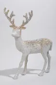 10" x 13" H Standing Deer With Jewels Champagne