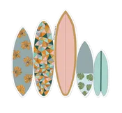 4" Tropic Surfboards Vinyl Sticker