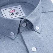 Alynn Mason Untuckable Slim Fit Blue Dress Shirt