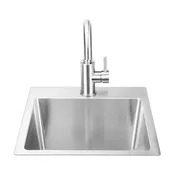 Bull Large Stainless Steel Sink & Faucet All In one Kit - Under & Over Mount