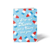 A Pop Of Thanks For A Client Like You! | Real Estate Greeting Cards with Envelopes