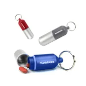 Ace Camp Waterproof Pill Capsule Keychain - Black