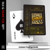 Custom Foil Trading Cards - Standard Foil Silk Laminated Stock 18pt