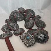 1960’s Sterling Silver Concho Belt