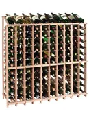 10 Column Mahogany Display Wine Rack-Half Height