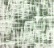 Alan Campbell Fabric: Criss Cross - Custom Green on White Belgian Linen / Cotton