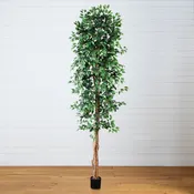 10’ Artificial Ficus Tree with Natural Trunk
